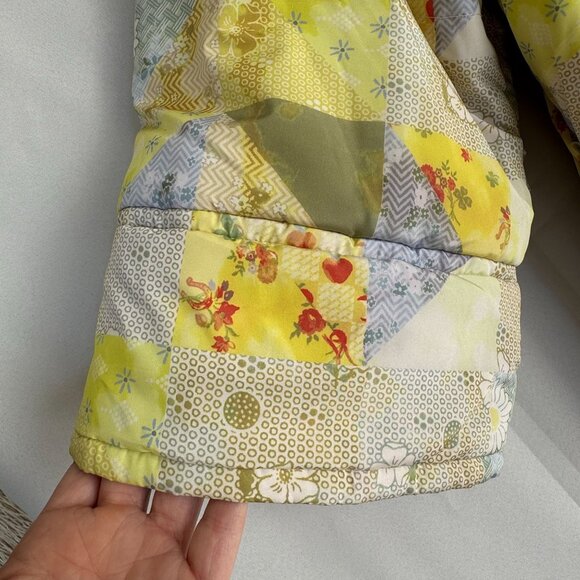 Urban Outfitters Kit Floral Patchwork Nylon Oversized Puffer Jacket Size Small - Picture 6 of 16